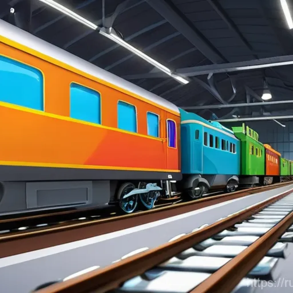 띠띠뽀 콘텐츠의 새로운 트렌드 - **Prompt:** A group of cheerful, diverse cartoon train characters, reminiscent of 'Titipo' and his f...