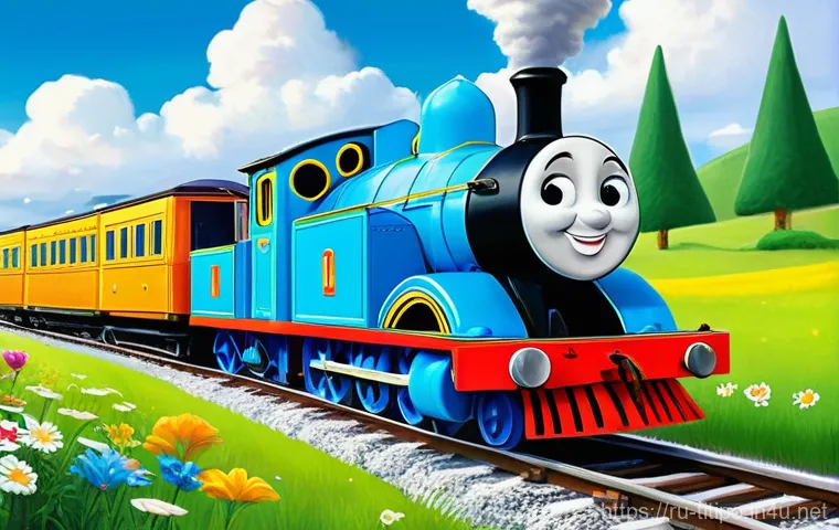 띠띠뽀 주제가 노래 정보 - **Prompt 1: Emotional Response and Friendship**
"An illustration depicting Titipo the train and ...