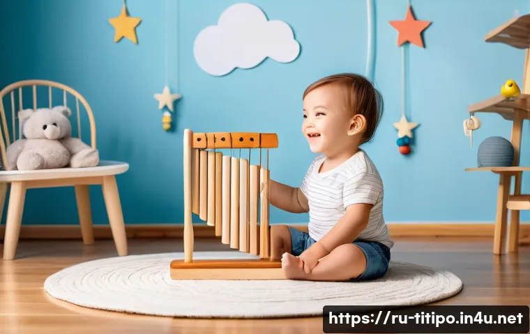 띠띠뽀 배경음악 작곡가 - A cozy, colorful children's TV studio set designed to evoke a magical and safe atmosphere, featuring...
