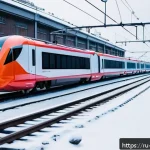 Home 19 띠띠뽀와 관련된 철도 기술의 혁신 - A futuristic railway maintenance scene featuring autonomous drones and digital sensors scanning rail...