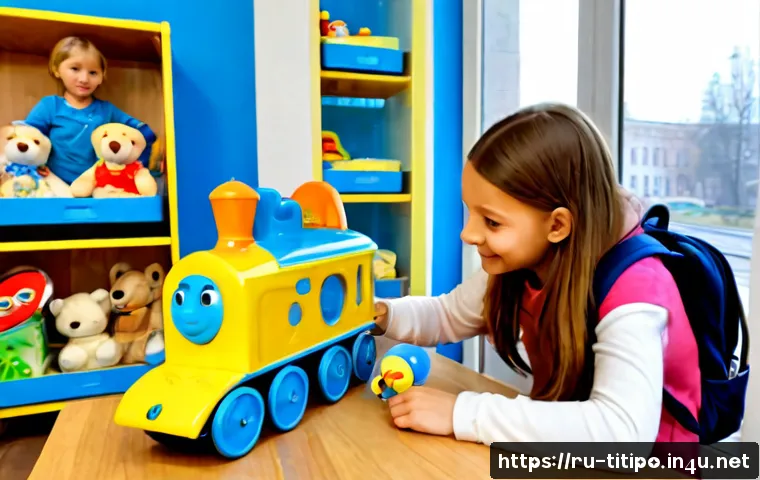 Home 16 띠띠뽀 관련 굿즈 마케팅 전략 - Photorealistic product marketing scene in a bright Russian children’s toy boutique, a cheerful blue-...